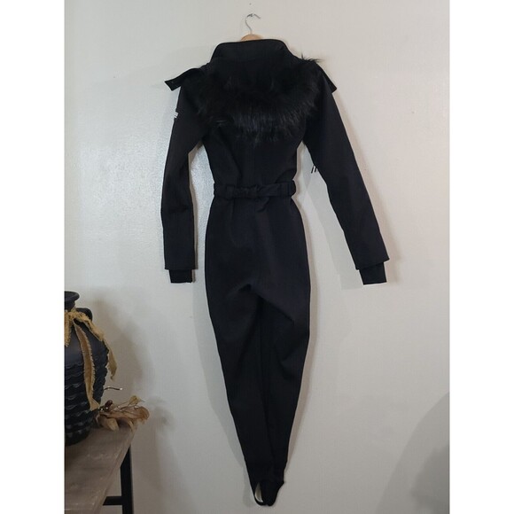 ASOS 4505 Ski & Snow Black Ski Suit Water Repellant Skinny Leg Belted Size 4 - Picture 8 of 16